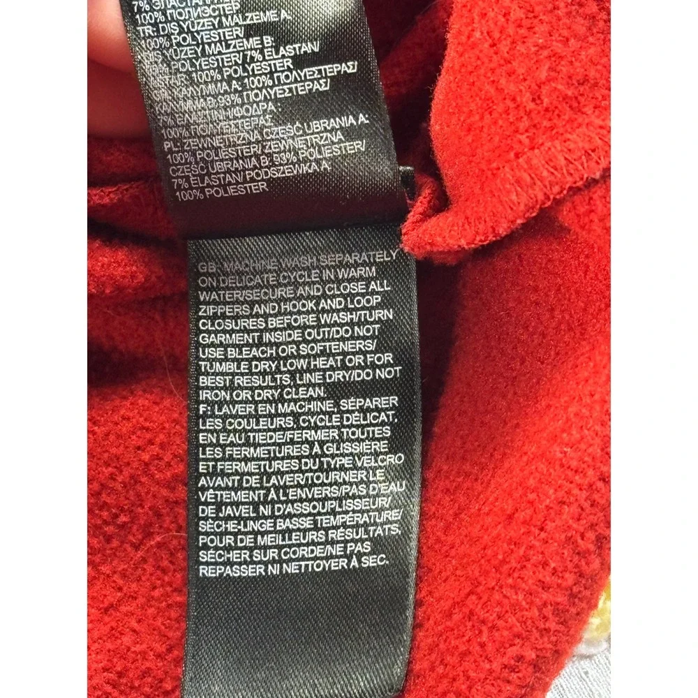 The North Face Mens Red Full Zip Softshell Hoodie‎ Jacket XXL/TTG Fleece Lined
